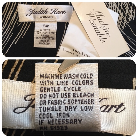 Black and Ivory Print Skirt Size 16W - Picture 4 of 7